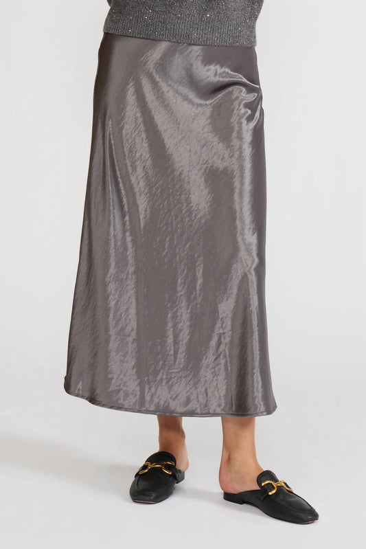 Lucy Paris - Satin Midi Skirt