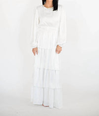 Tea N Rose - Kacey Tiered Satin Temple Dress