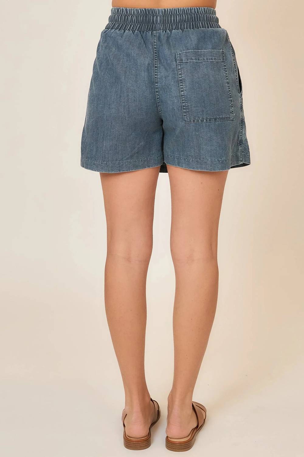 Cozy Casual - Soft Washed Denim Skort