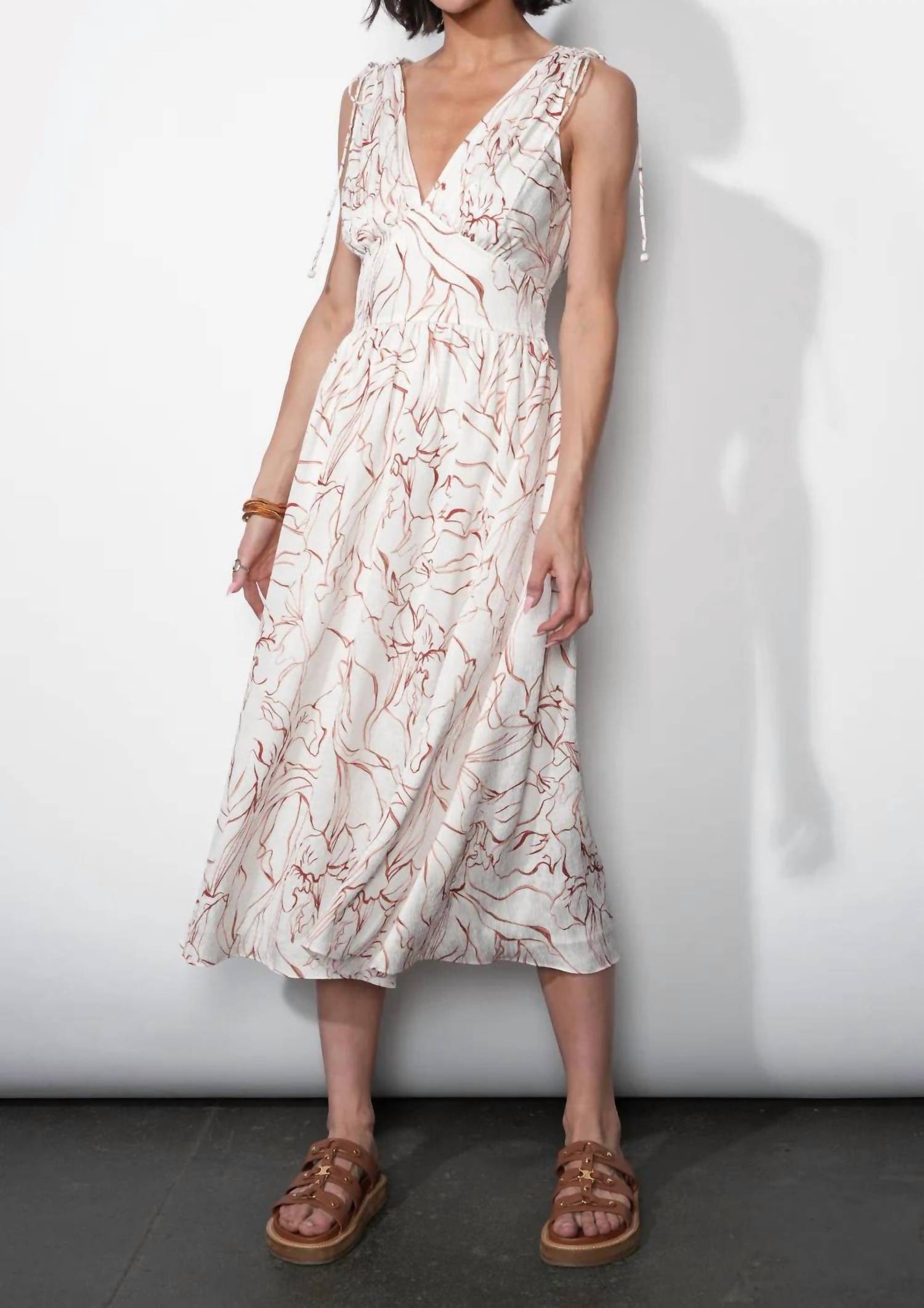 Greylin - Sadie Tie Shoulder Midi Dress