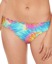 Salt + Cove - Juniors Tie-dyed Ruffled Hipster Bikini Bottoms