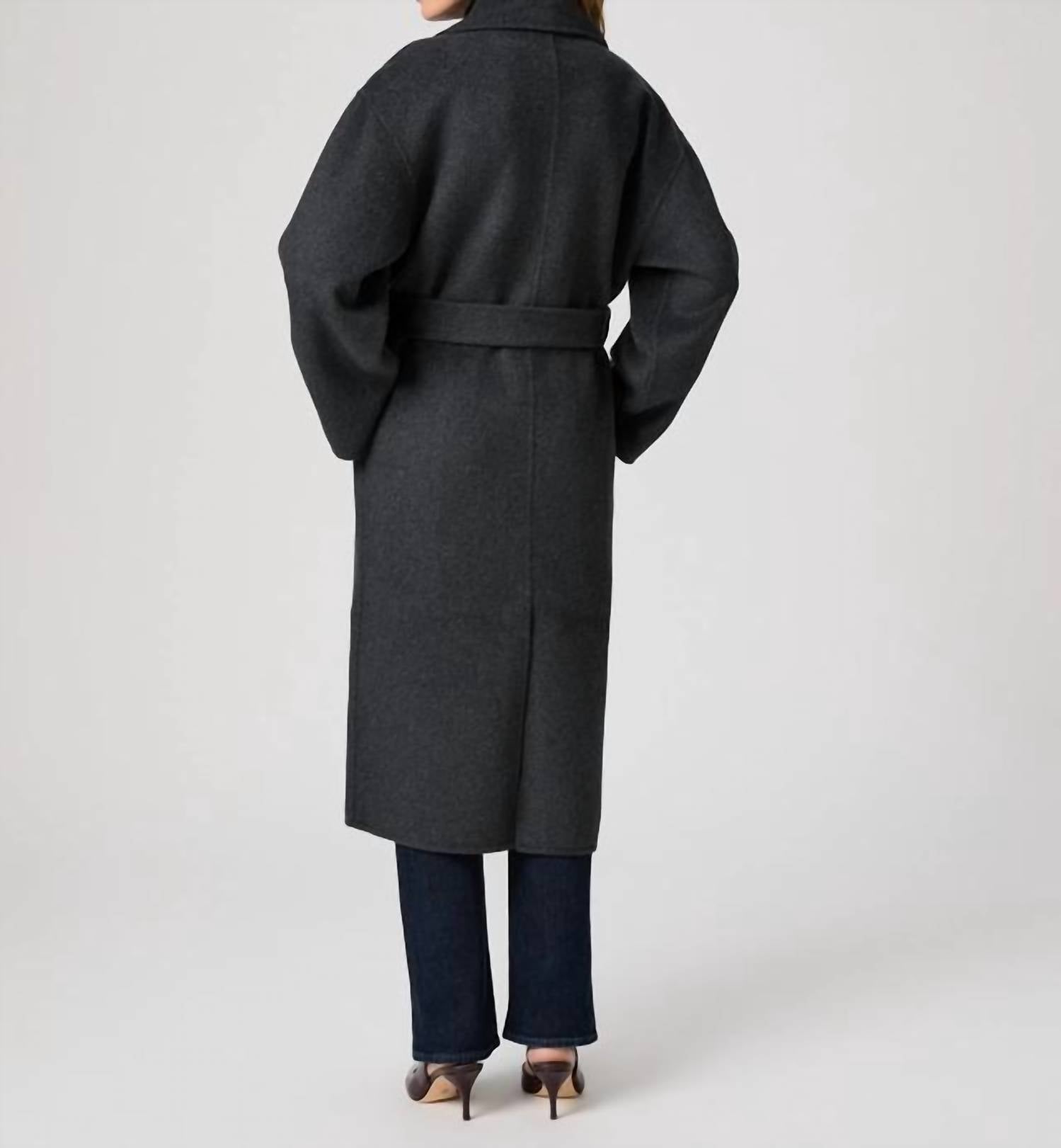 Paige - Connery Wool-blend Long Robe Coat