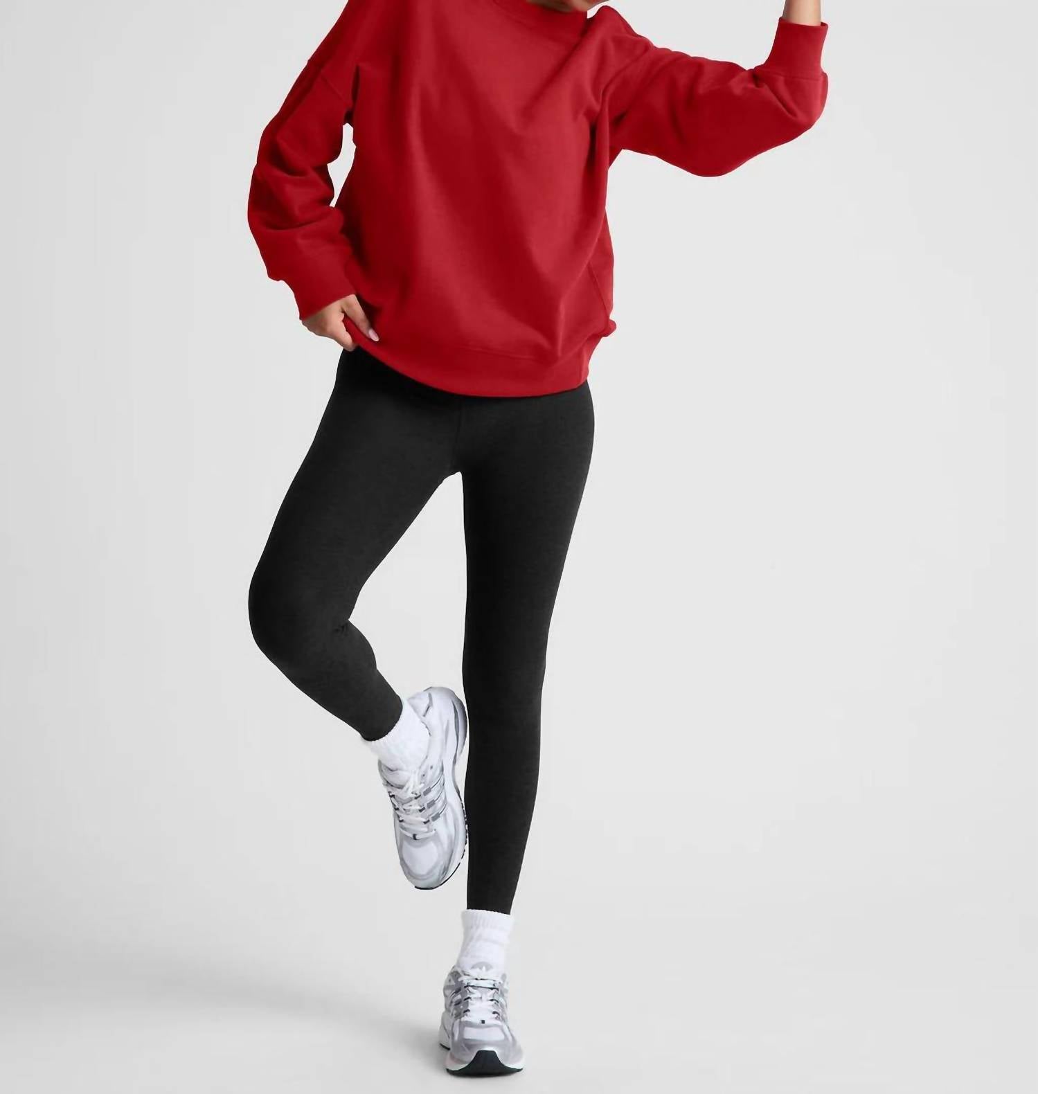 BEYOND YOGA Luxefleece Oversized Sweatshirt in holly red 1 - women's sweater - view 4