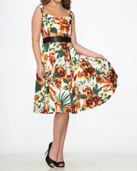 Orchid Bloom - Floral Swing Dress