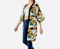 Judson & Company - Lightweight Asian Floral Print Kimono