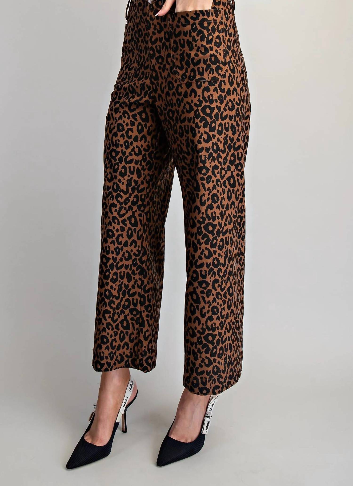 Eesome - High-rise Wide-leg Pants
