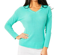 Collared V-Neck Top