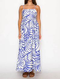 Meet Me In Santorini - Square Neck Maxi Dress