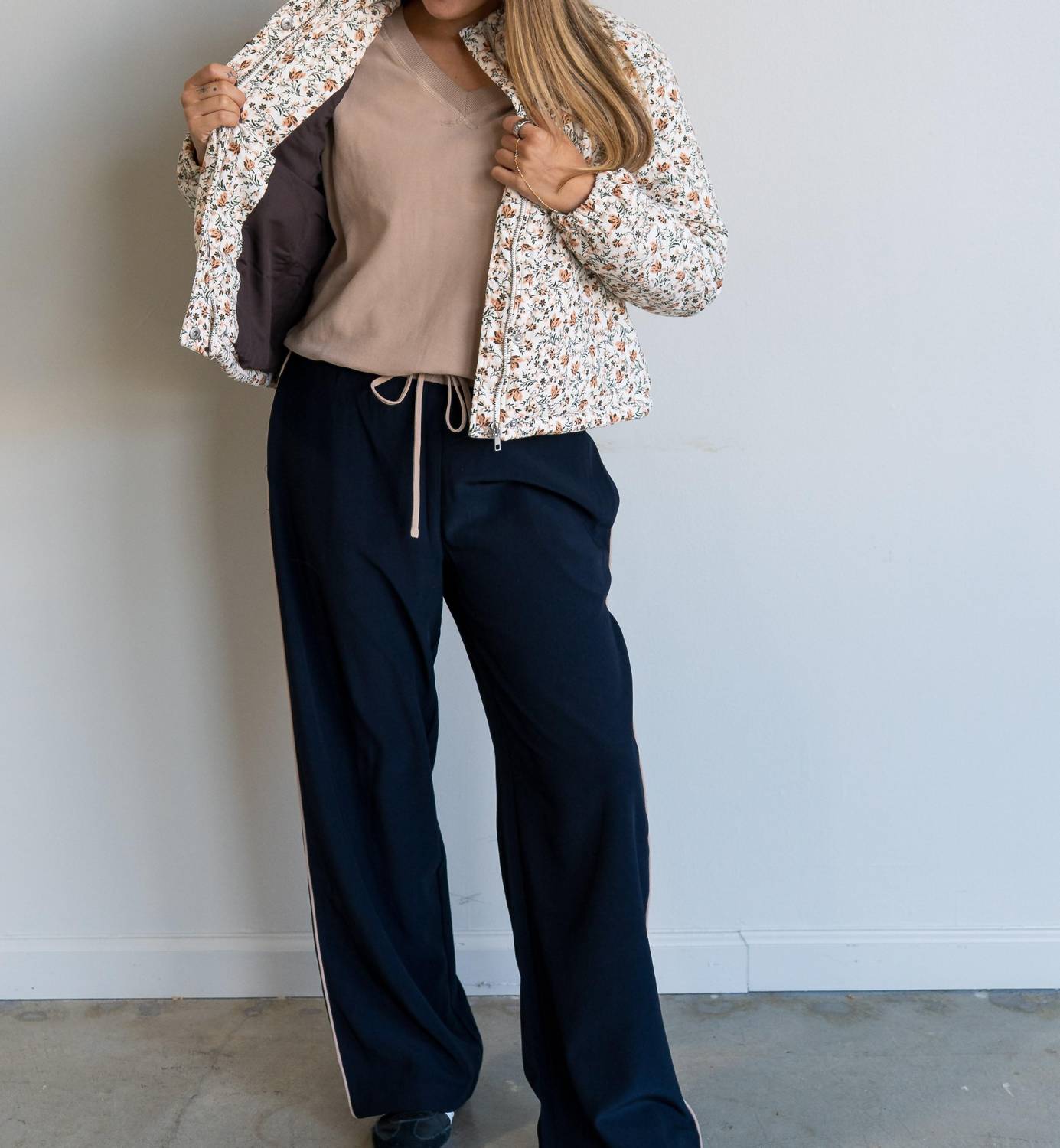 Sadie & Sage - Just Looking Floral Cord Jacket