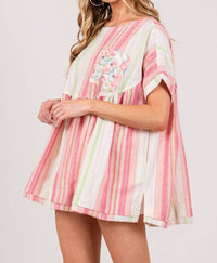 Sage+Fig - In My Mind Babydoll Short Sleeve Top