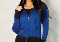 Angel Apparel - Zip Hoodie Ribbed Cardigan