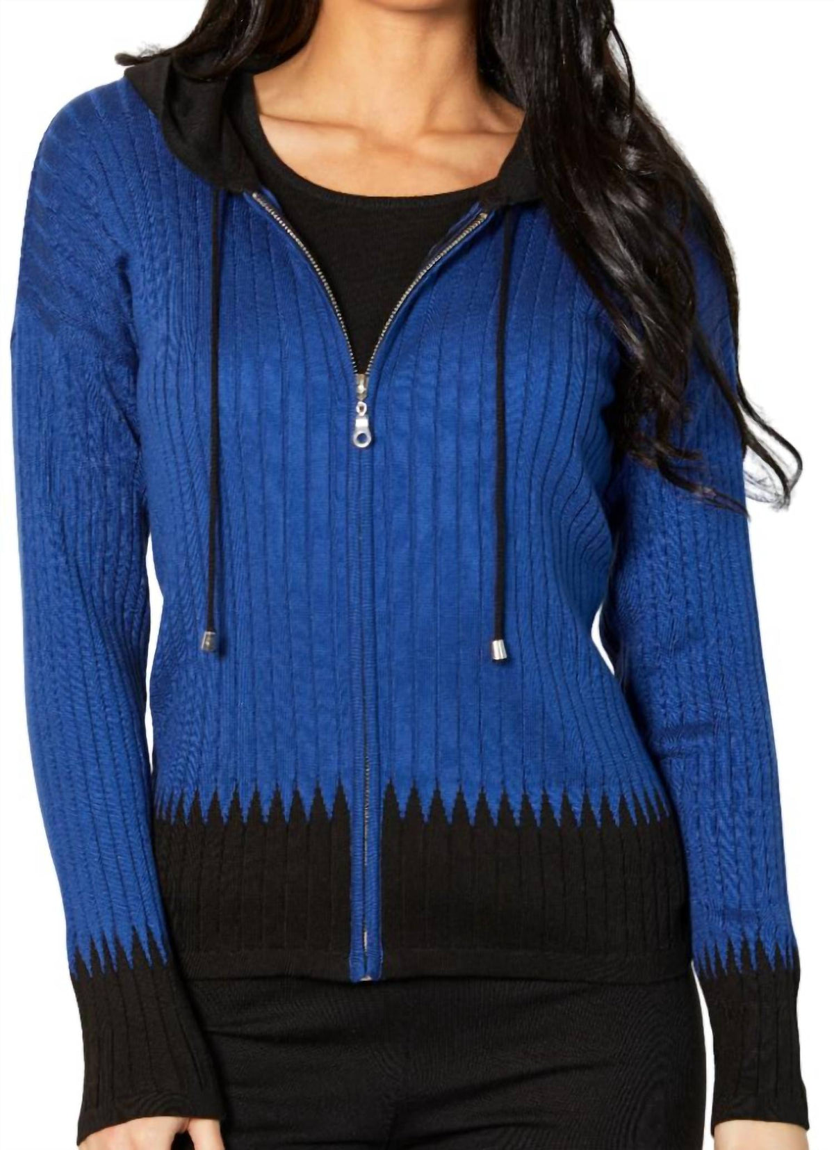 Angel Apparel - Zip Hoodie Ribbed Cardigan