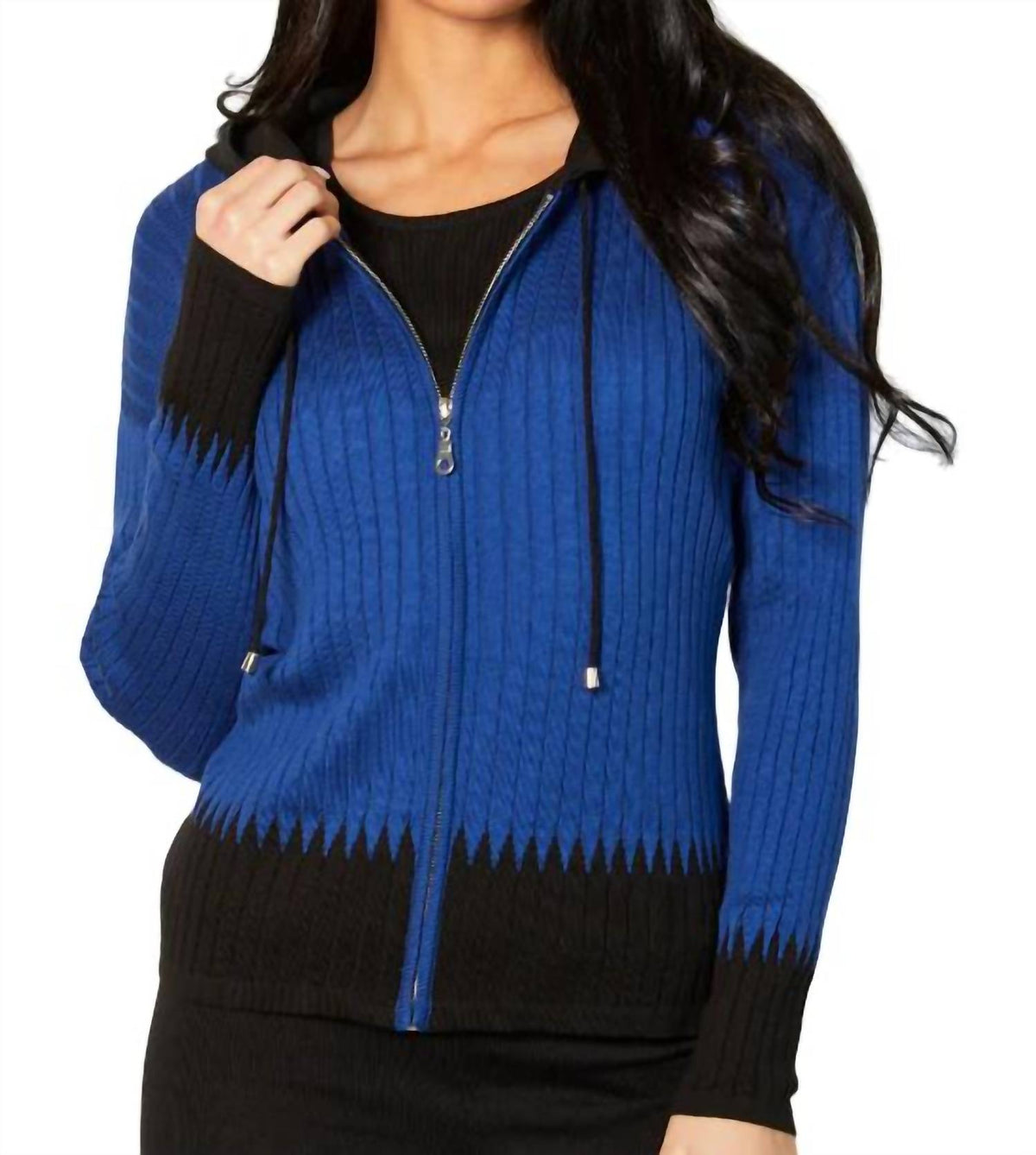 Angel Apparel - Zip Hoodie Ribbed Cardigan