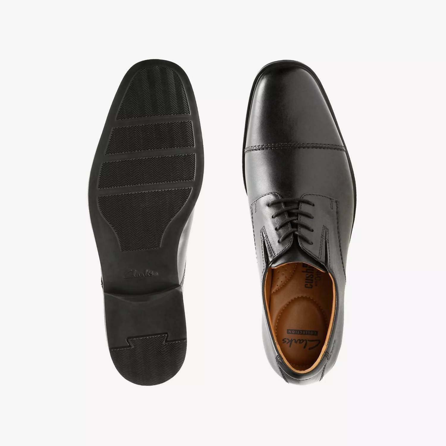 Clarks Men's Tilden Cap Shoes in black - men's shoe - alternate view