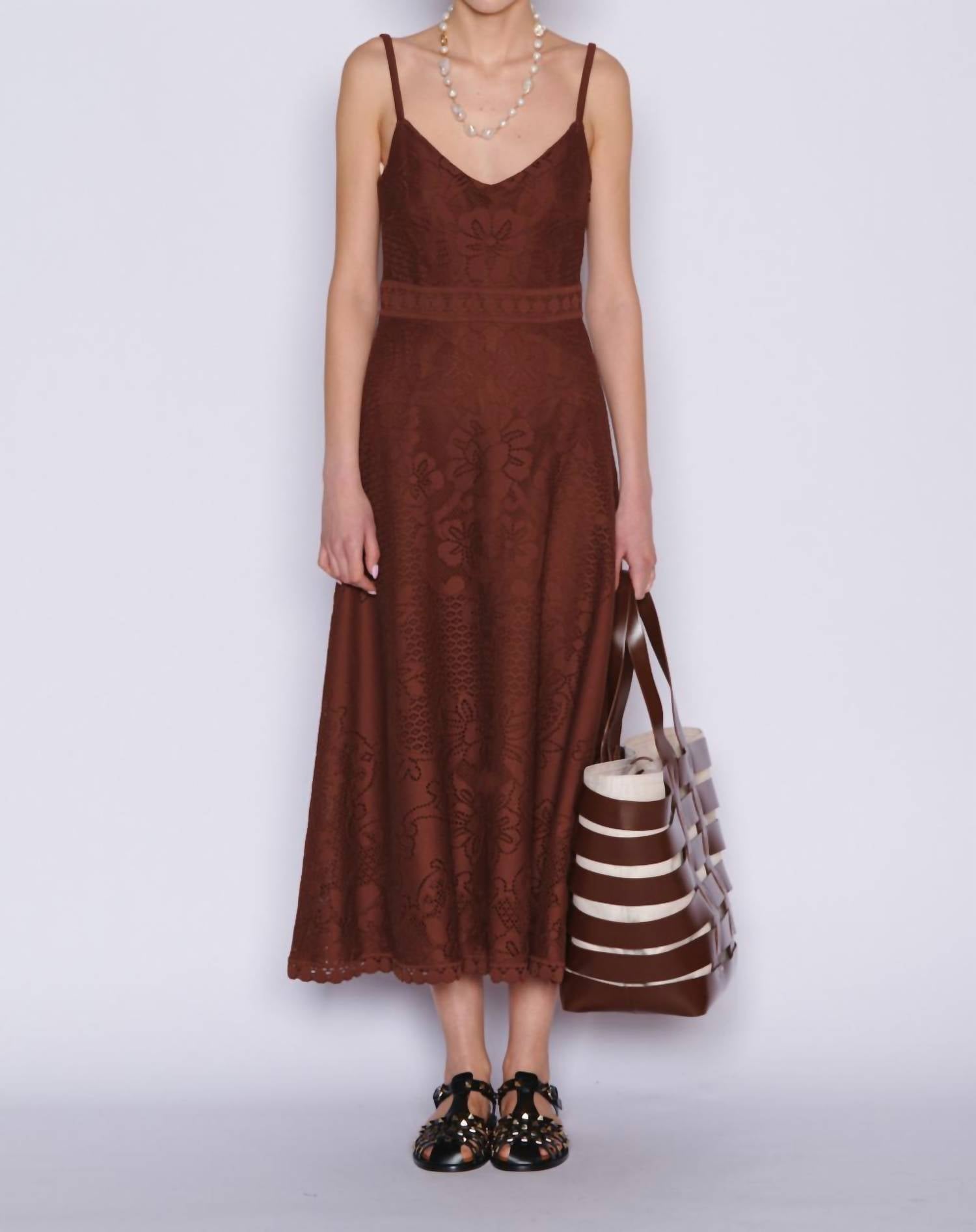 Valentino - Sleeveless Floral Midi Dress
