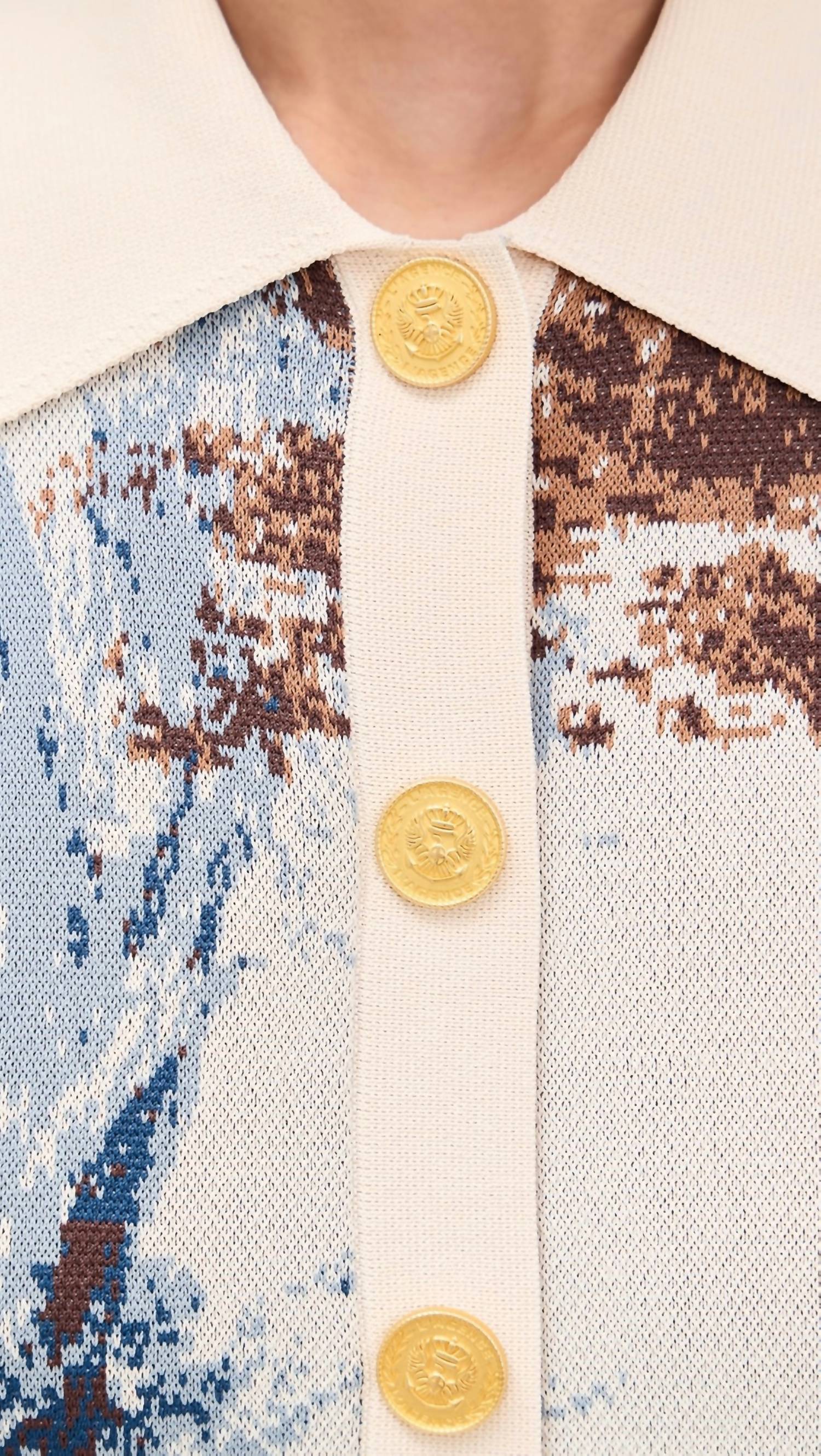 L'Agence - Osiris Jacquard Collared Cardigan