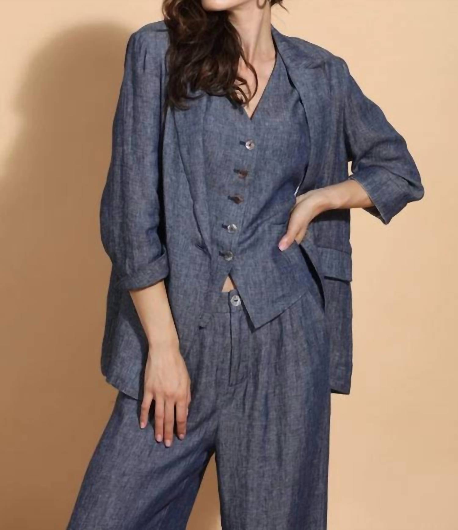 Jessie Liu - Linen Twill Jacket