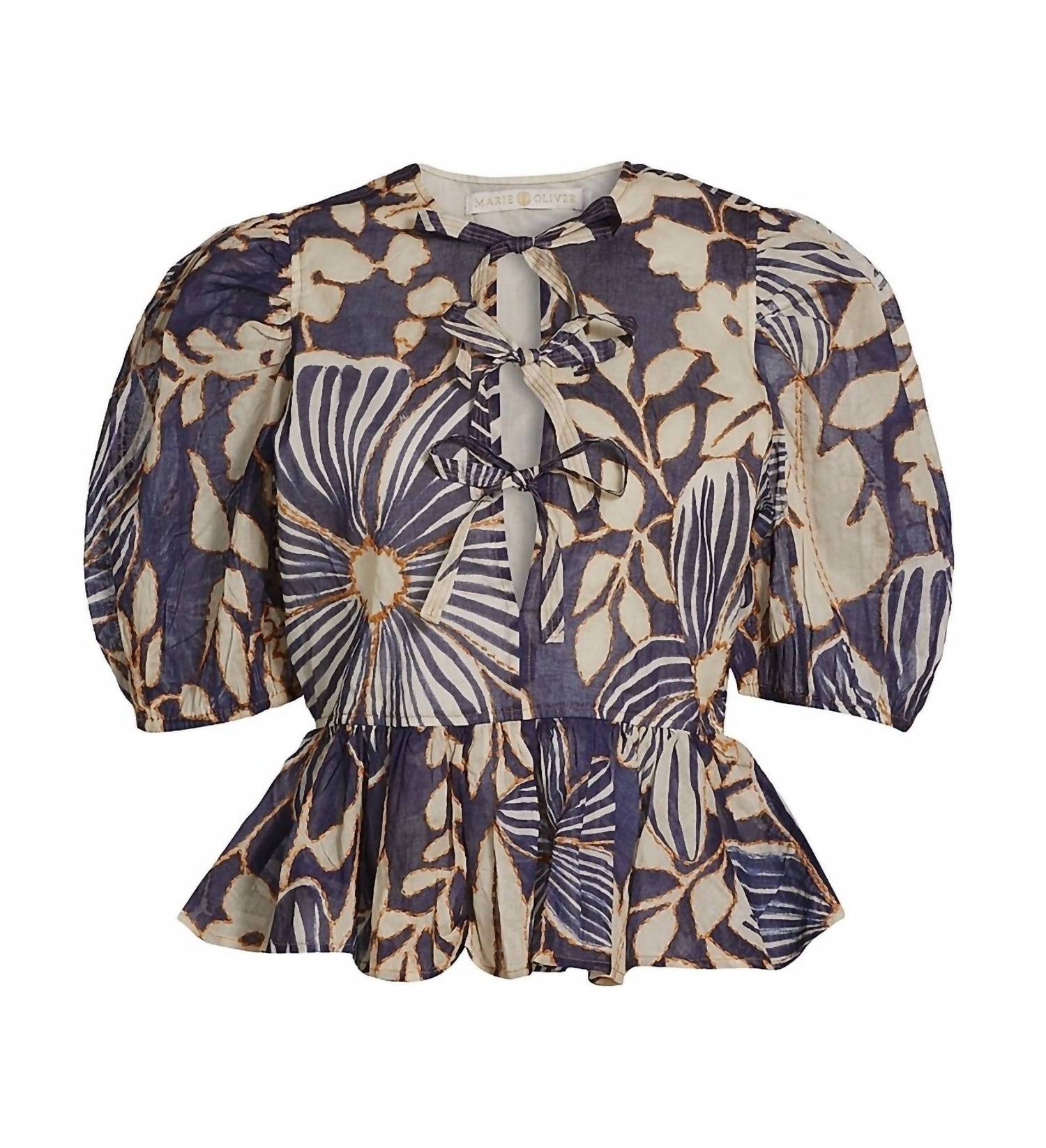 Marie Oliver - Estella Floral Print Peplum Top