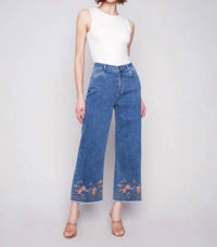 Charlie B - Wildflower Embroidery Flower Pants