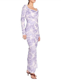 Staud - Solana Floral Ruched Maxi Dress