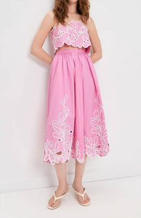 Cinq A Sept - Paisley Bloom Embroidered Espe Skirt