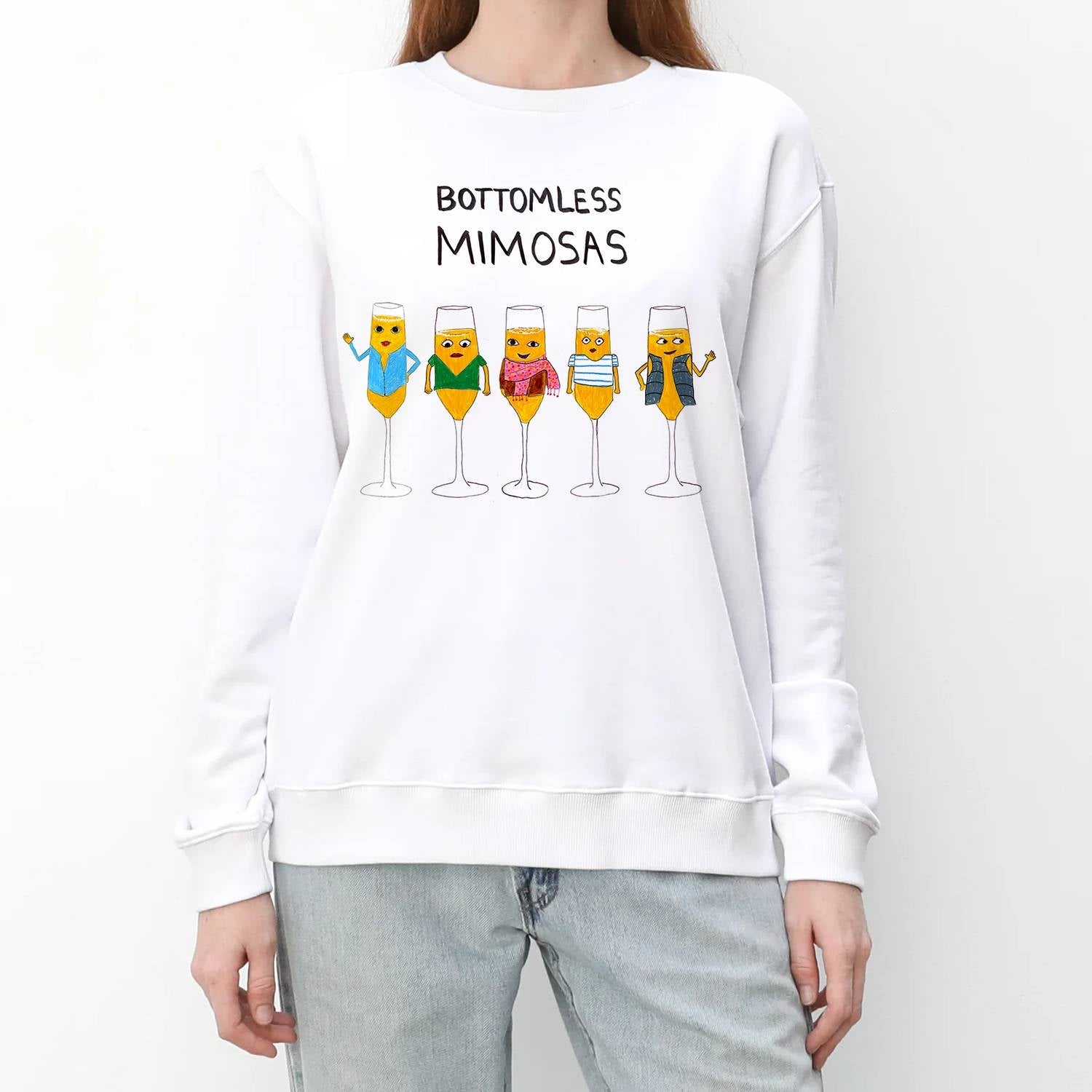 Unfortunate Portrait - Unisex Bottomless Mimosas Crewneck Sweatshirt