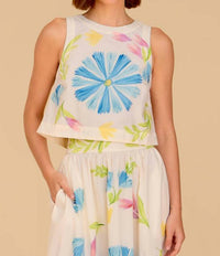 Olivia by Livro DANI TOP in flora painted - women's shirt