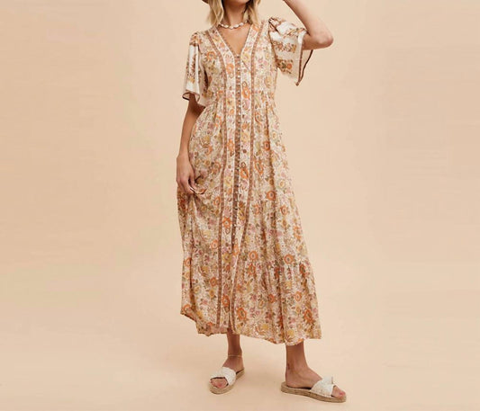 In-Loom - Border Print Midi Dress