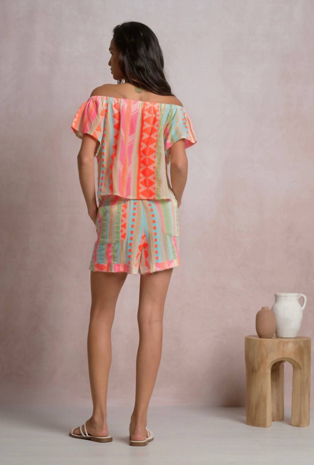Elan - Neon Aztec Top