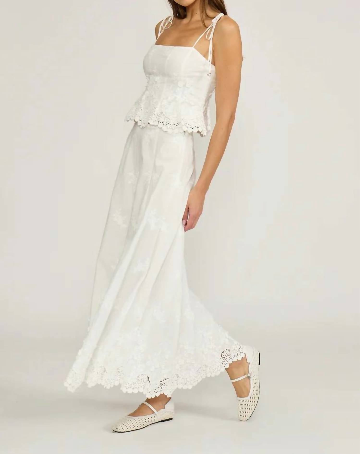 Lucy Paris - Jolene Eyelet Maxi Skirt