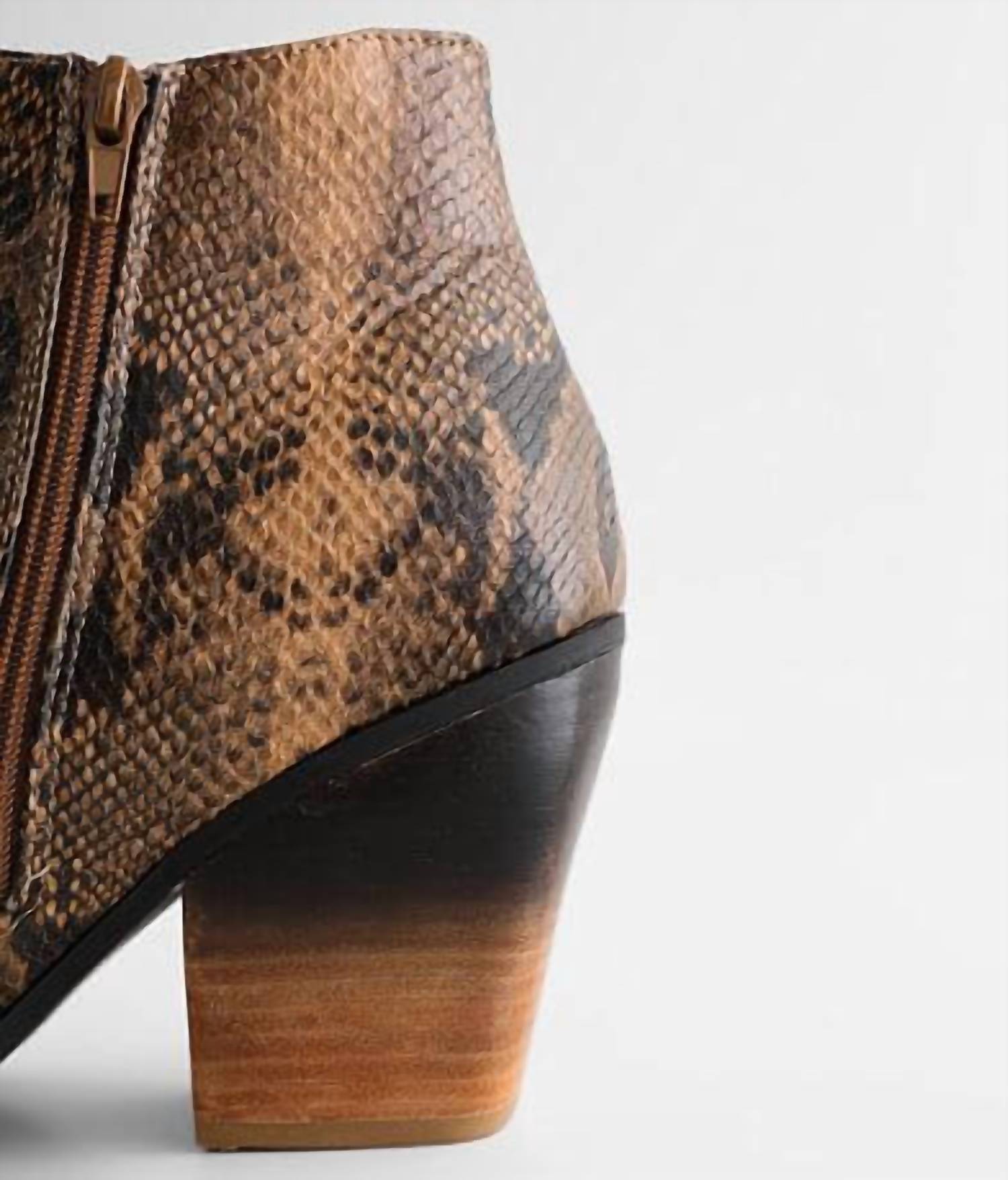 Very G - Women's 2 Tone Snake Print Bootie