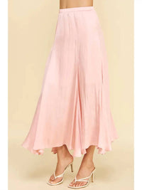 TCEC Lane Midi Skirt in blush - women's skirt - detail view