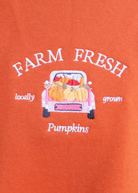 Distressed Vintage Couture - Farm Fresh Pumpkins Crewneck Sweater