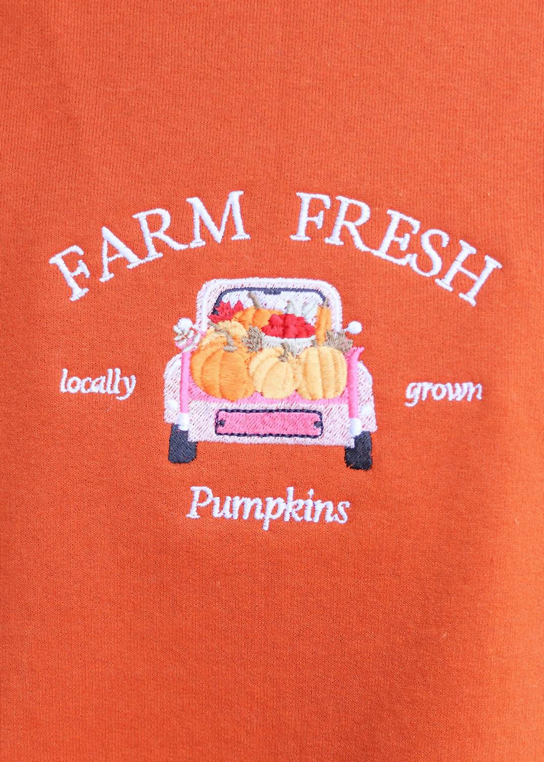 Distressed Vintage Couture - Farm Fresh Pumpkins Crewneck Sweater