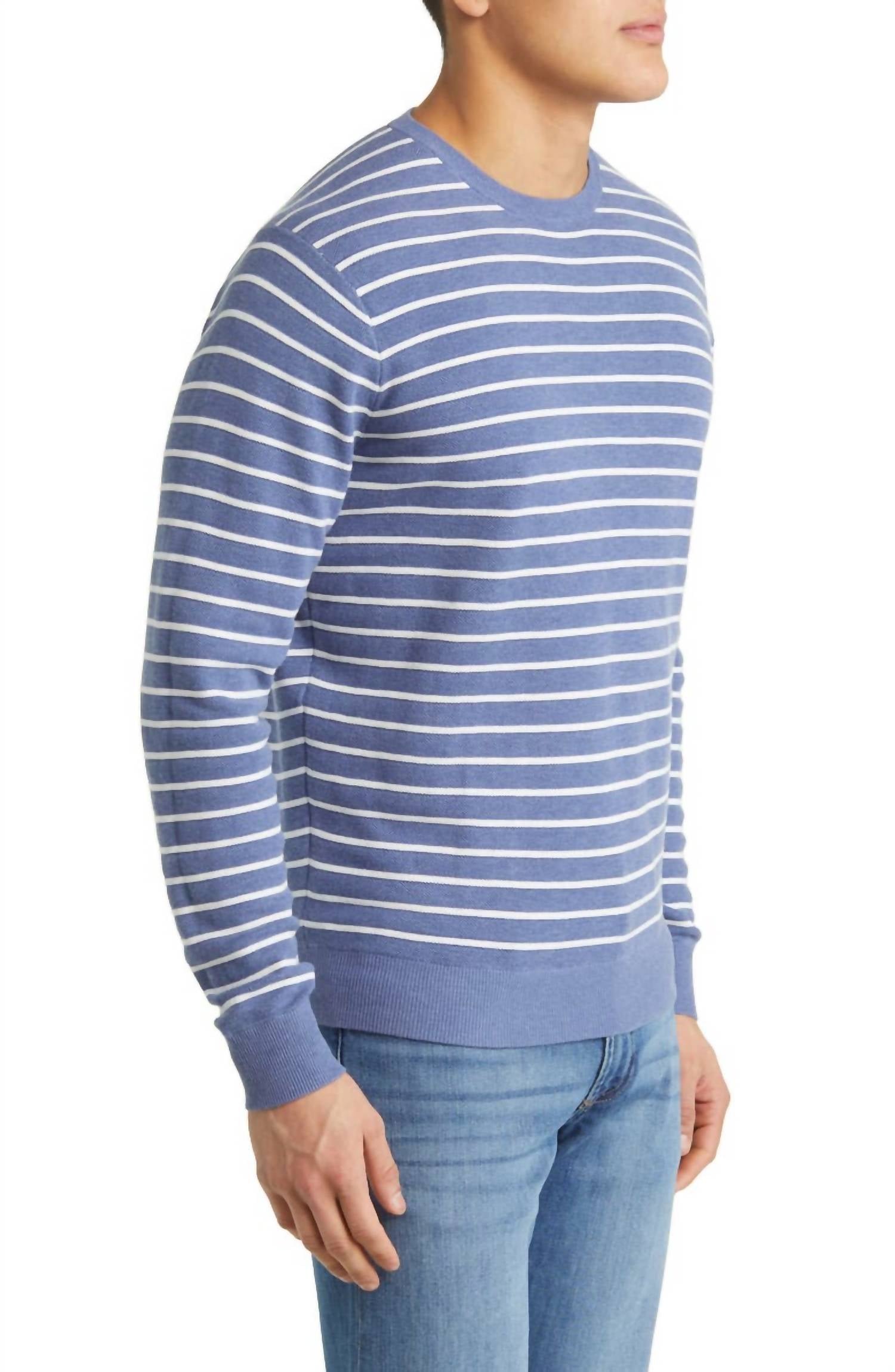 Peter Millar - Tidal Honeycomb Stripe Crewneck Sweater