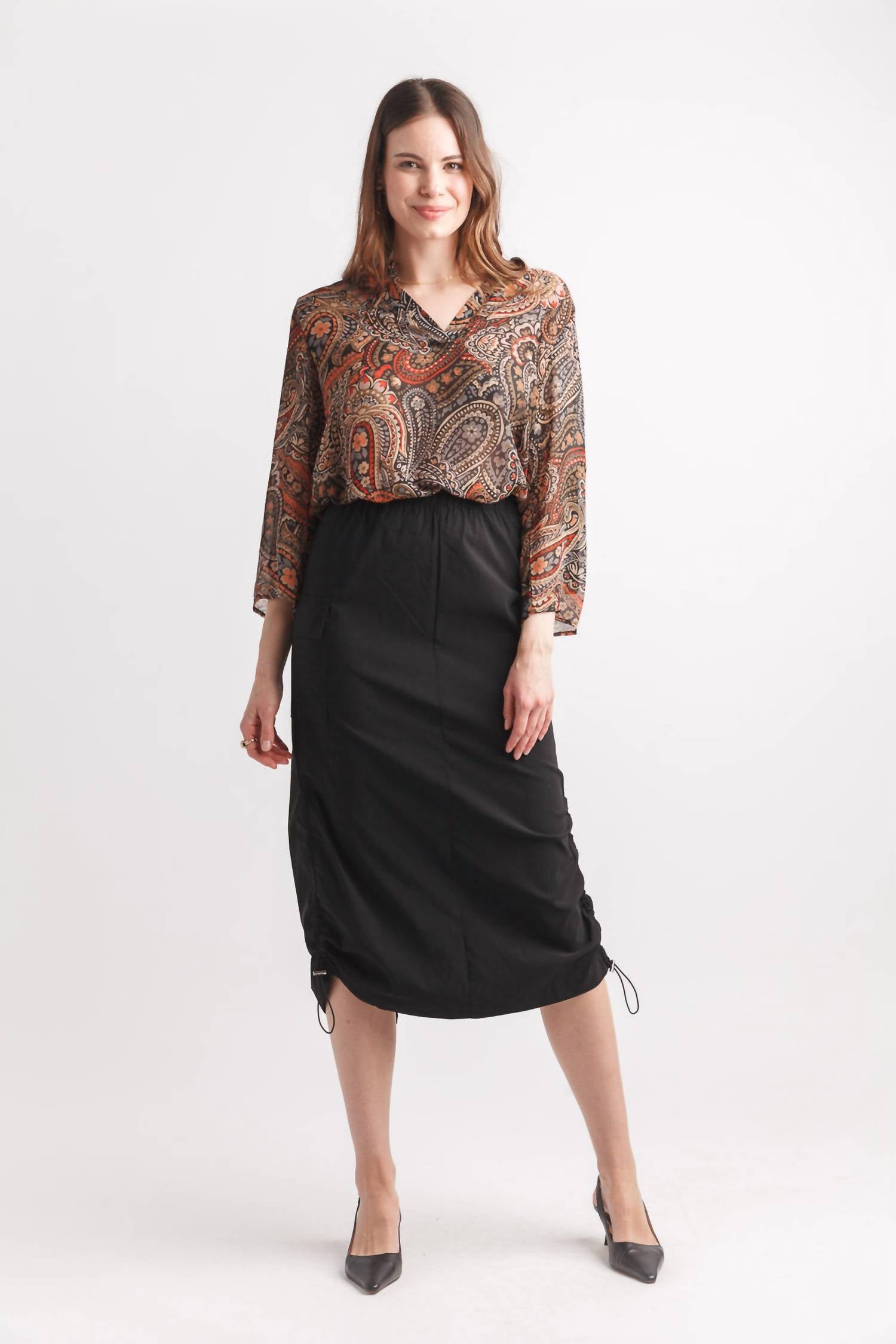 Papillon - Pretty In Paisley Tab Sleeve Blouse