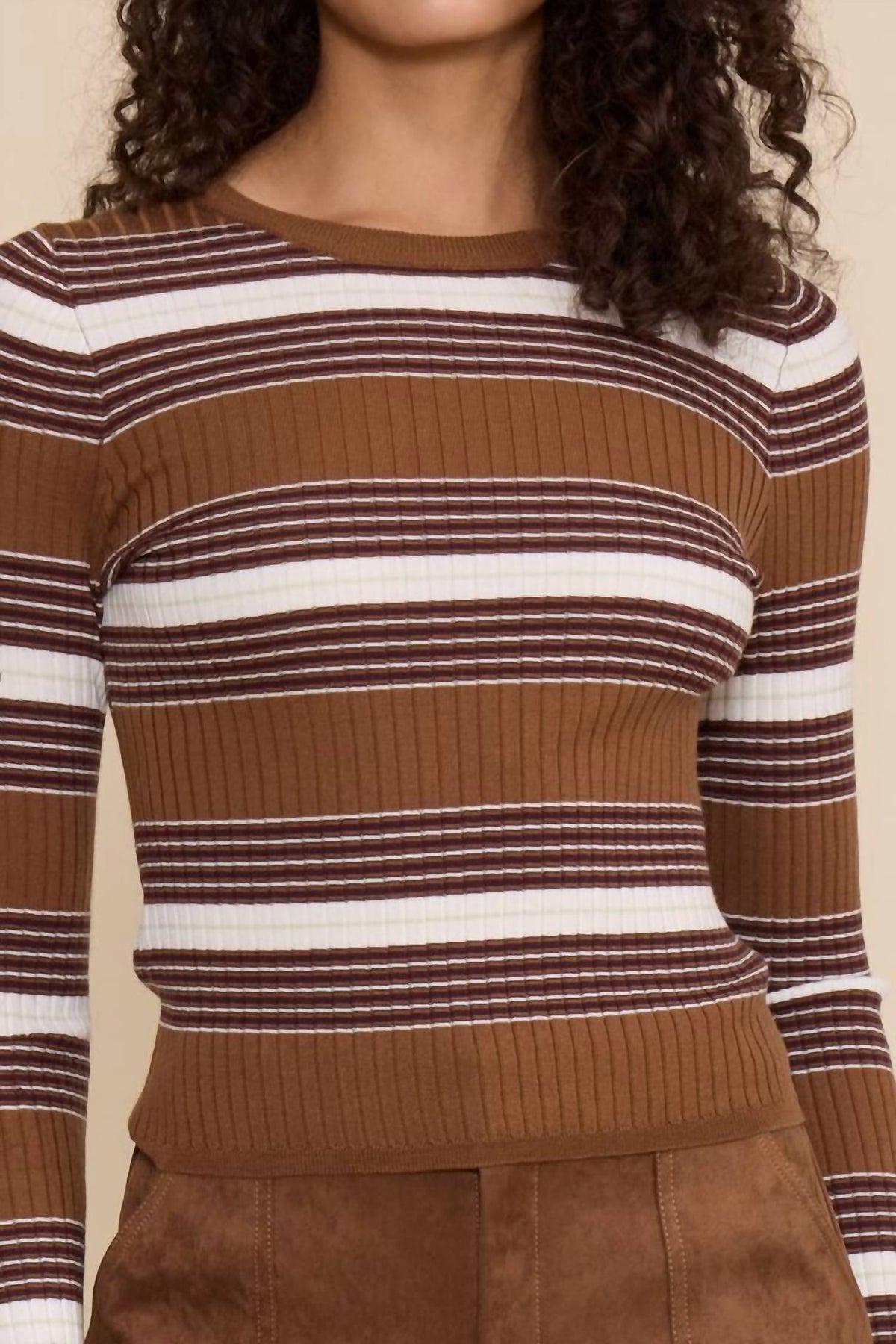 Lucy Paris - Ribbed Long Sleeve Sweater