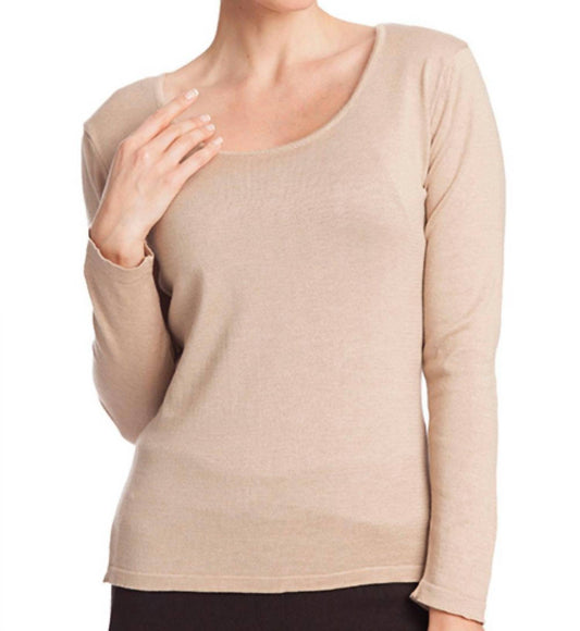 Long Sleeve Scoop Neck Top