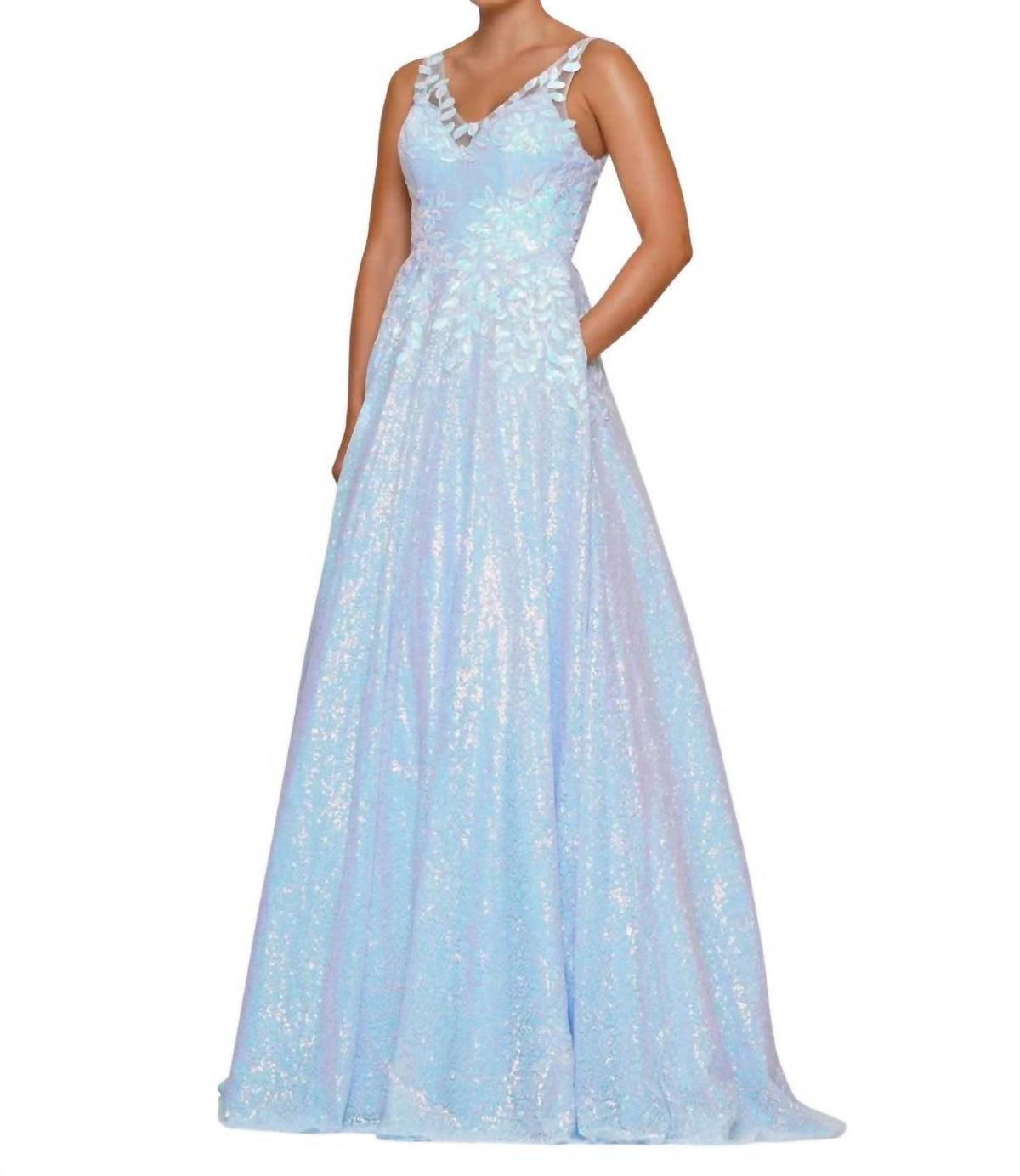 Colors Dress - V-neck Ball Dress