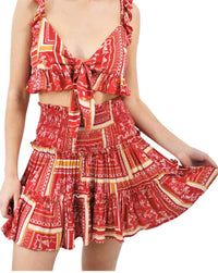 Skylar + Madison - Tribal Spirit Ruffle Smocked Set