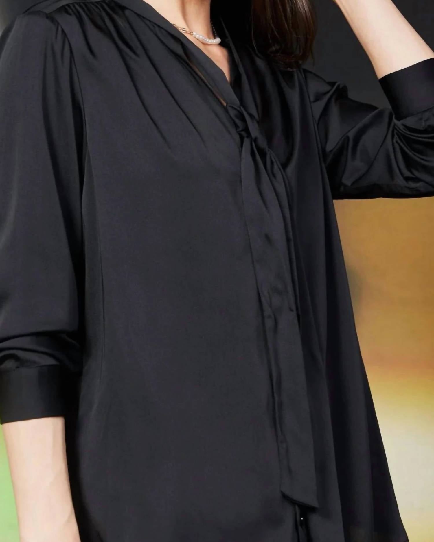 Skies Are Blue - Tie Neck Blouse