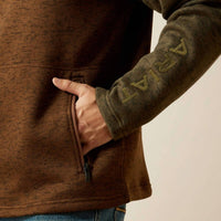 ARIAT Caldwell Quarter Zip Sweater in carafe earth green - men's sweater - view 5