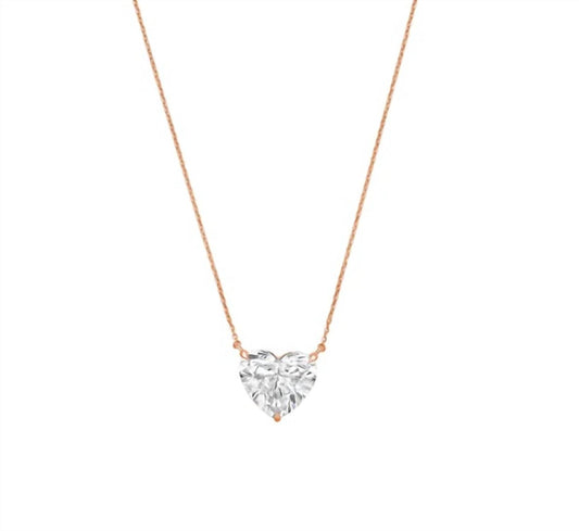 Diana M Jewels - 18kt 6.00 Cts Lab Grown Diamond Solitaire Pendant Necklace