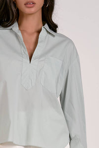 Elan - Mint Long Sleeve Top