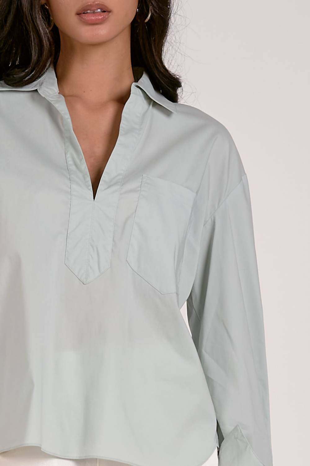Elan - Mint Long Sleeve Top