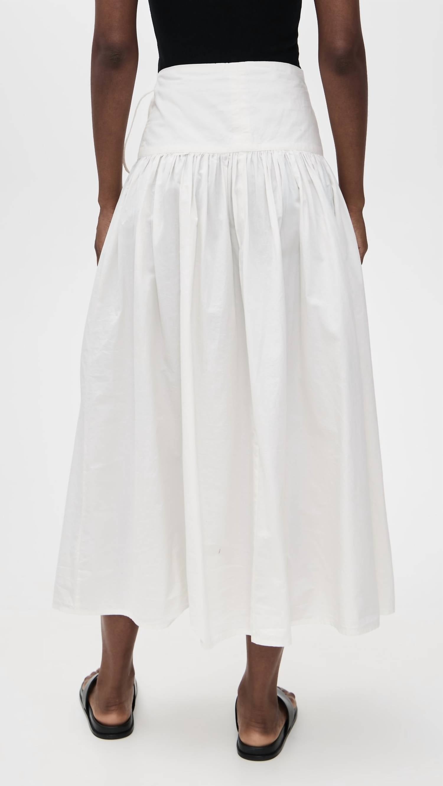 APIECE APART Angeli Maxi Skirt in cream - women's skirt - alternate view