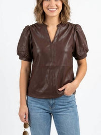 Thml - Faux Leather Top
