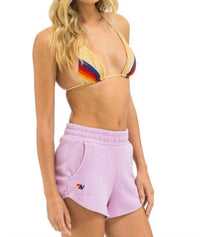 AVIATOR NATION Essential Club Shorts in mauve - women's shorts - detail view