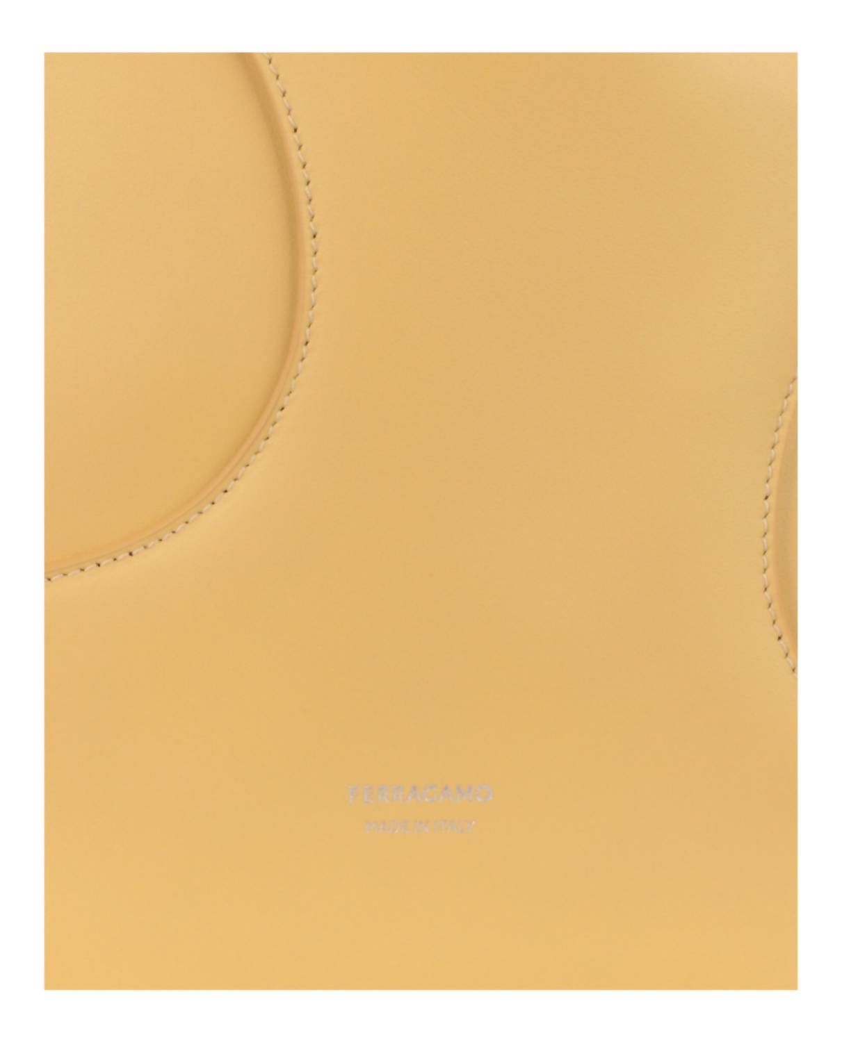 Salvatore Ferragamo Women's Debossed Cut-out Hobo Bag in light yellow - women's bag - alternate view