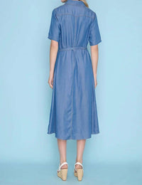Picadilly - Short Sleeves V-Neckline Dress